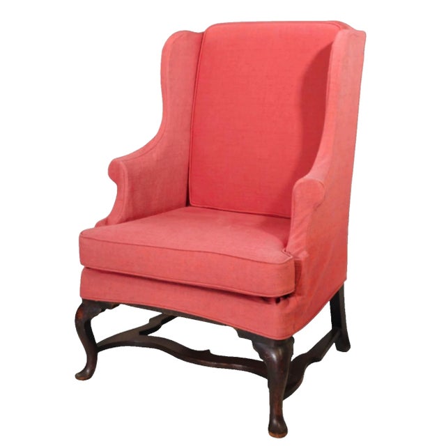 Store Item: Important 18th Century Philadelphia Queen Anne Wing/Easy Chair Circa 1740 Description: An Important 18th...