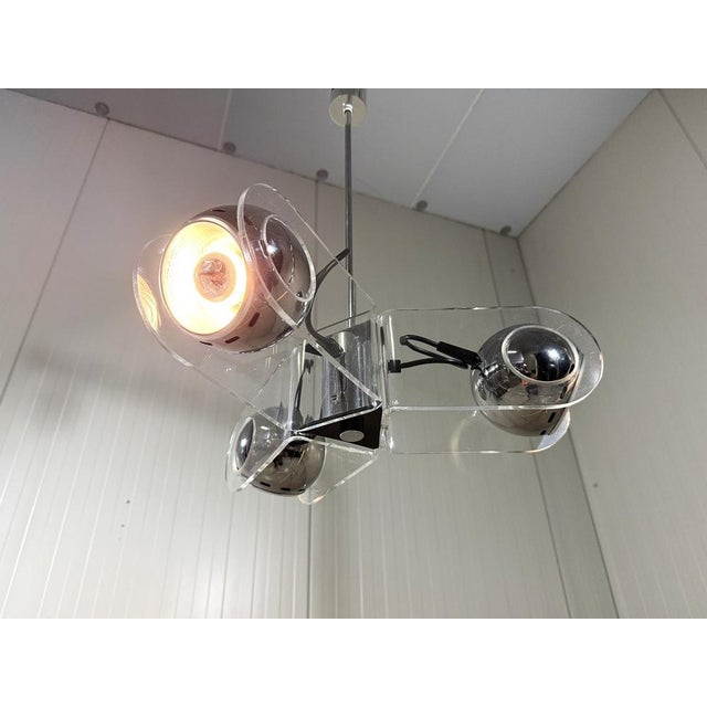 Hanging Lamp in the style of Gino Sarfatti, 1970s For Sale - Image 16 of 18