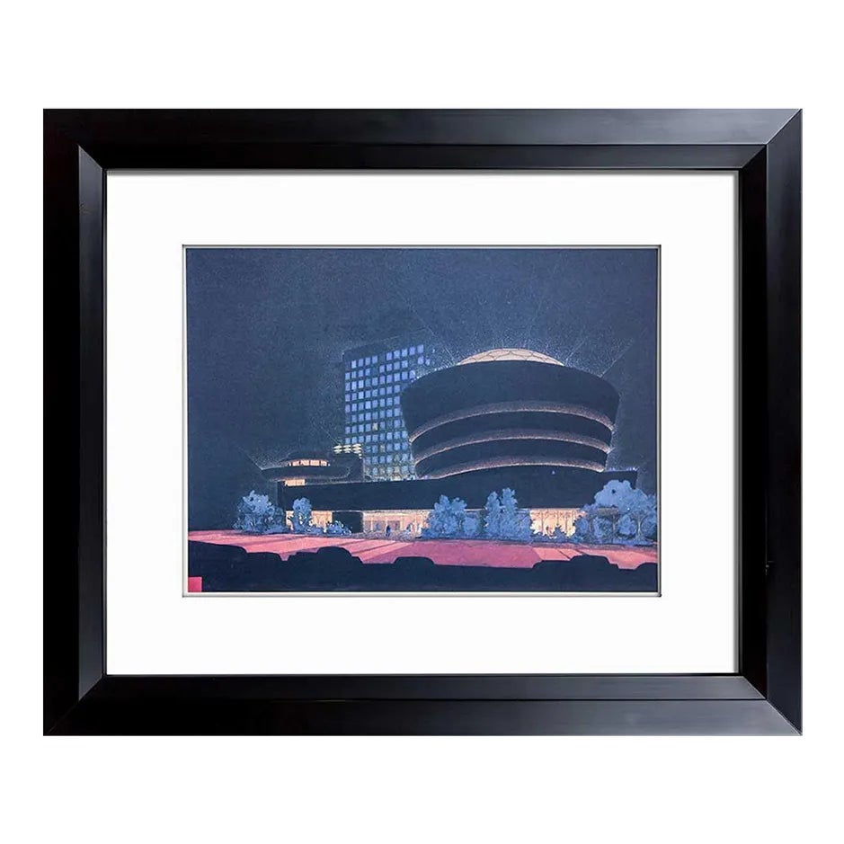 Frank Lloyd Wright Lithograph Ltd Ed. Solomon R. Guggenheim at
