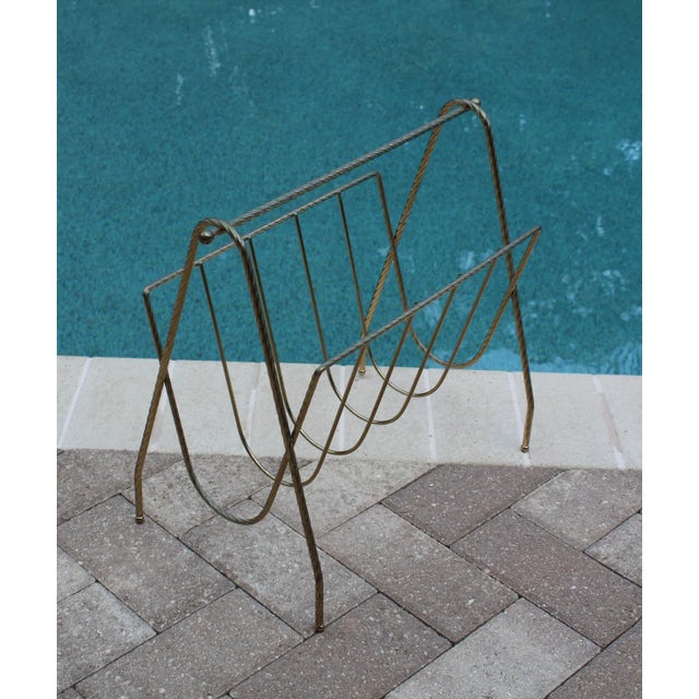 Mid-Century Magazine Rack For Sale - Image 4 of 5