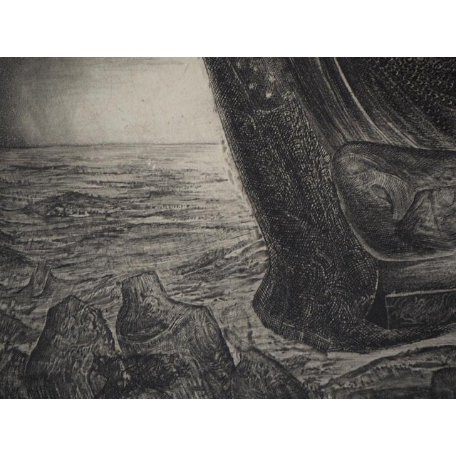 Modern Yves Doaré, Homage to Paolo Veueziano, Original Etching For Sale - Image 3 of 9