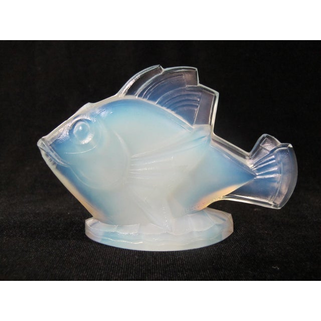 Sabino France Fish Poisson Chabot Opalescent Blue Art Glass Figurine Sculpture For Sale - Image 11 of 11
