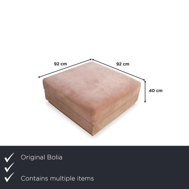 Modern Sepia Fabric Three-Seater with Ottoman in Rose with Storage Compartment from Bolia, Set of 2 For Sale - Image 3 of 18
