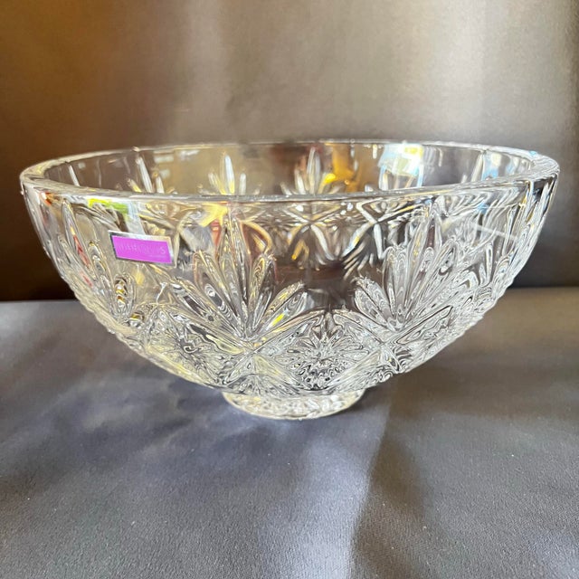 Late 20th Century Marquis by Waterford “Raymond” Crystal Vase & Bowl Set – Pair W/Box For Sale - Image 5 of 11