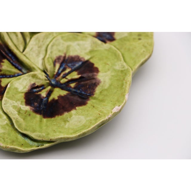 Ceramic Poppies Trompe l'Oeil Pin Dish Jewelry Dish, Earthenware, Portuguese For Sale - Image 7 of 12