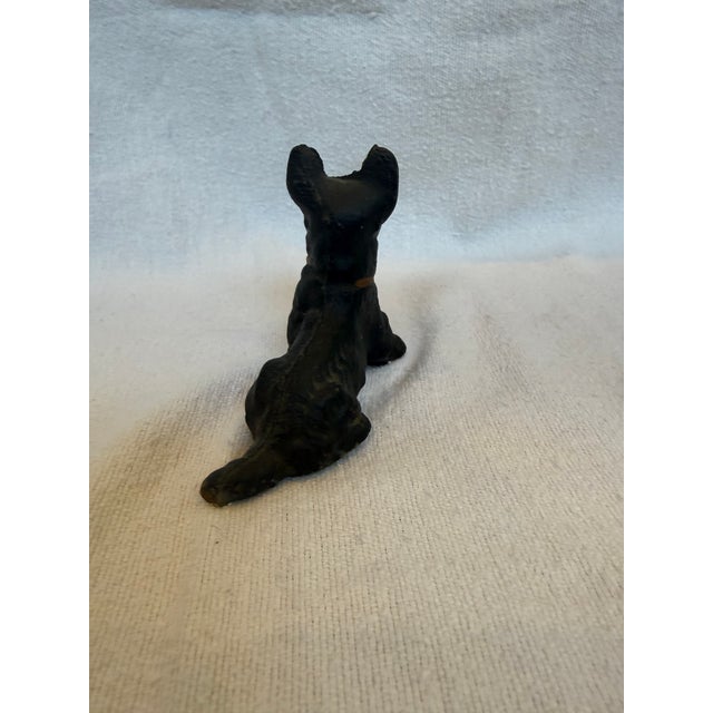 Metal 1920s Cast Iron Terrier Hubley With Faded Red Collar For Sale - Image 7 of 12