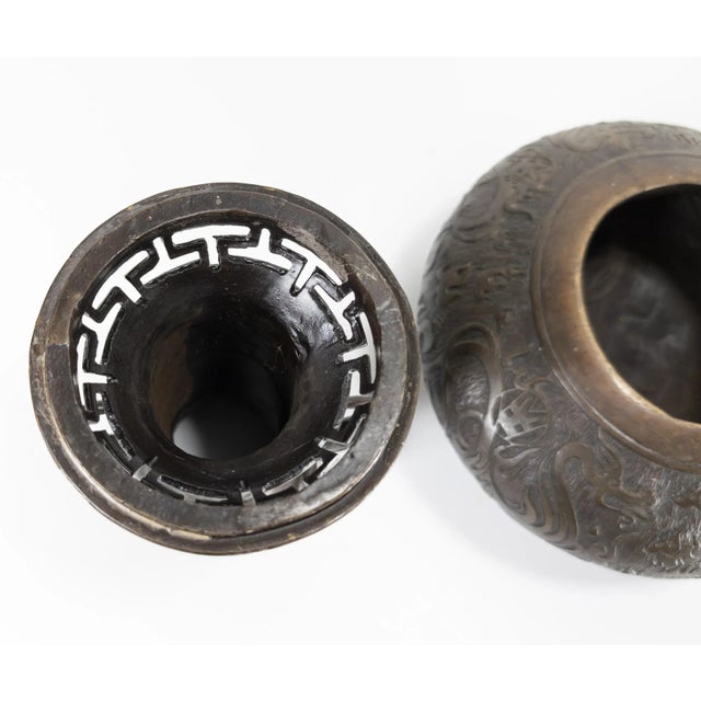 20th Century Japanese Bronze Vase in Archaistic Style For Sale - Image 10 of 12