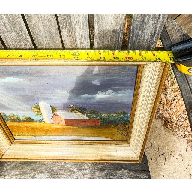 Neal Small 1960s Framed and Signed Landscape Oil Painting. For Sale - Image 4 of 8
