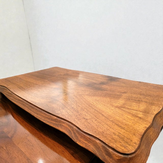 Brown French Nesting Tables in Nutwood, 1950s, Set of 3 For Sale - Image 8 of 15