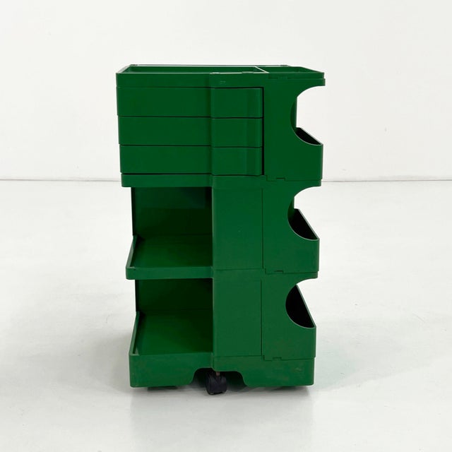 Bieffeplast Green Boby Trolley by Joe Colombo for Bieffeplast, 1960s For Sale - Image 4 of 11