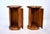 Hollywood Regency Burl Scalloped Pedestal Drum Table Cabinets, Pair For Sale - Image 3 of 7