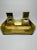 Vintage Art Deco Orange Marble and Brass Desk Set For Sale - Image 9 of 12