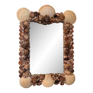 Antique Mirror With Shells For Sale