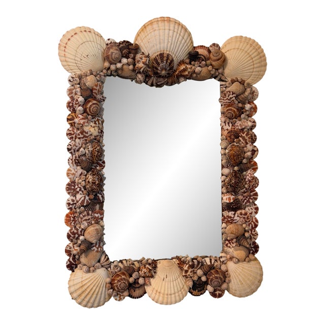 Antique Mirror With Shells For Sale