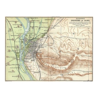 Antique Cairo Egypt Map For Sale