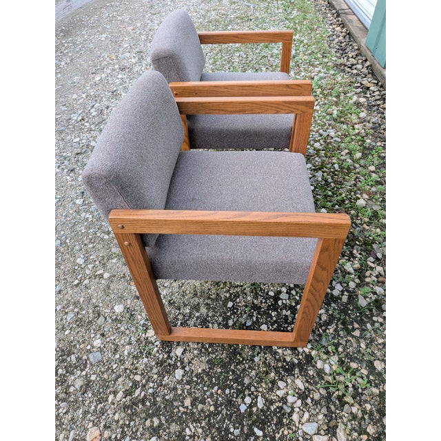Mid-Century Modern Vintage High Point Furniture Mid-Century Modern Arm Chairs a Set of 2 For Sale - Image 3 of 13