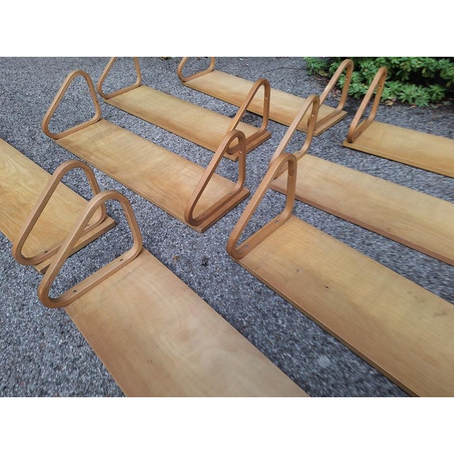 Model 112B Wall Shelves in Birch by Alvar Aalto for Artek, 1980s, Set of 2 For Sale - Image 9 of 13