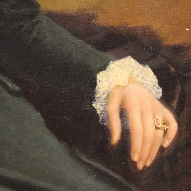 Luigi Sorio, Portrait, 1898, Oil on Canvas, Framed For Sale - Image 7 of 16