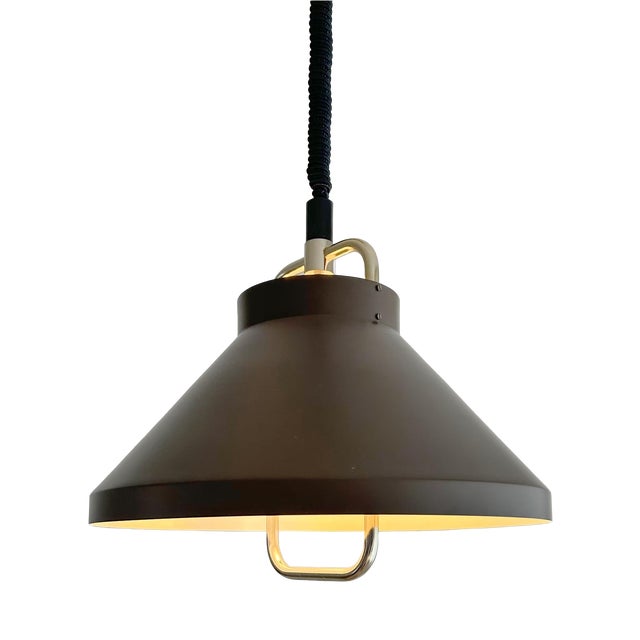 Rise-and-Fall Tarok Pendant Lamp by Jo Hammerborg for Fog & Mørup, 1970s For Sale