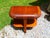 Brown Vintage Art Deco Waterfall End Table Demilune Tripod Stand For Sale - Image 8 of 16