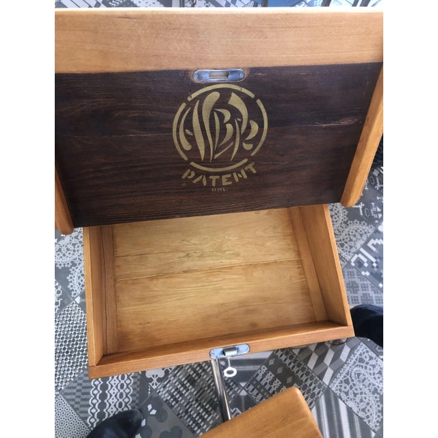 Beech Wood School Table, Czechoslavakia, 1940s For Sale - Image 12 of 14