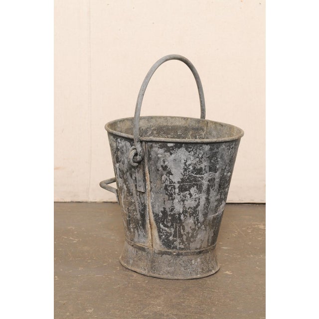Gray Antique French Oval Harvest or Water Bucket For Sale - Image 8 of 12