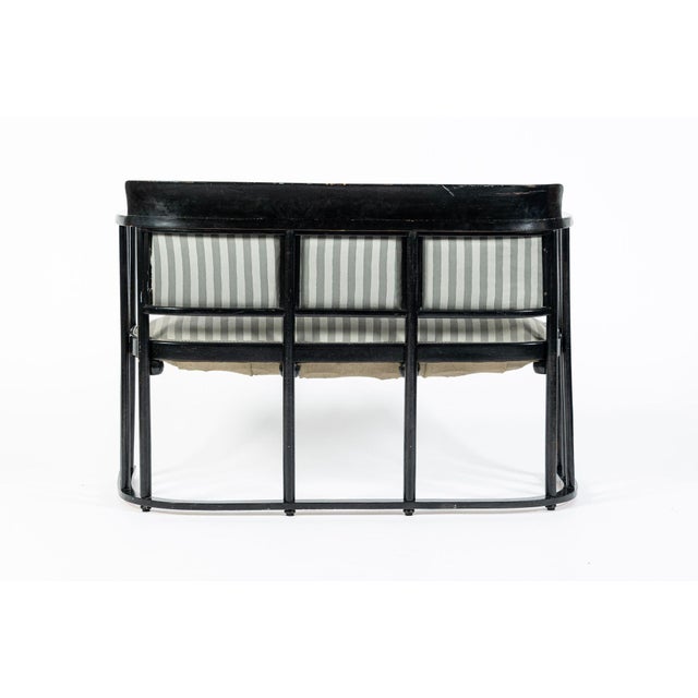 Jacob & Josef Kohn Vienna Secession Three Piece Bentwood Salon Set in the Style of Josef Hoffmann for J&j Kohn, Austria, Circa 1905 For Sale - Image 4 of 18
