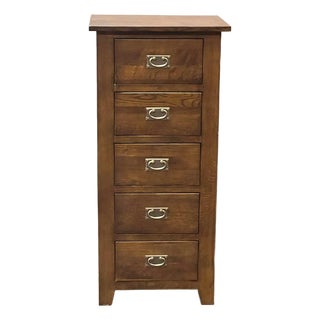 Mission 5 Drawer Lingerie Dresser in Walnut For Sale