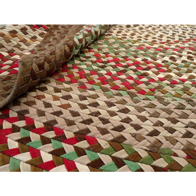 Galerie Shabab Collection Oval Mid-20th Century Handmade American Braided Room Size Carpet For Sale - Image 9 of 10