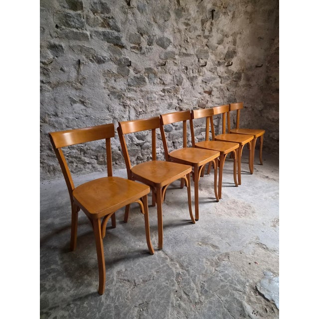 Vintage Baumann Bistro Chairs, France, 1950s, Set of 6 For Sale - Image 16 of 18