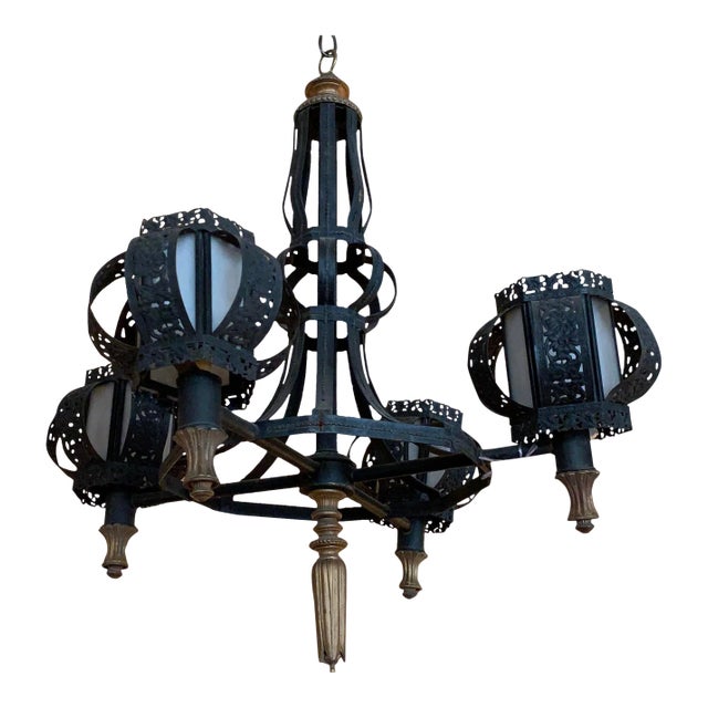 Wrought Iron Chandelier For Sale