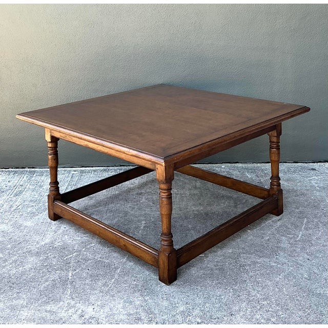 Vintage Turned Wood Coffee Table For Sale - Image 10 of 12