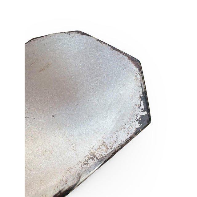 Glass Antique French Beveled Glass Hand Mirror With Original Backing, Circa 1900 For Sale - Image 7 of 7