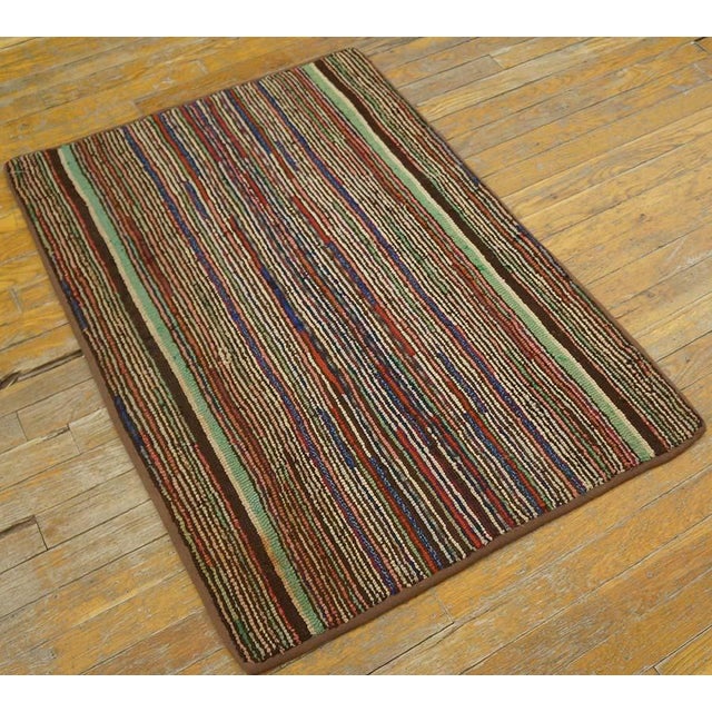 Antique American Hooked Rug, size: 2'5" x 3'5". General Rug Type: North & South American Specific Rug Type: American...