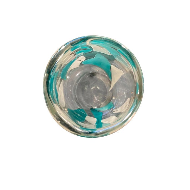 Mid-Century Modern Mid 20th Century Hand Blown Confetti Glass Vase For Sale - Image 3 of 3