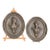 Vintage Neoclassical Silver-Tone Female Bust High-Relief Wall Plaques, Pair For Sale