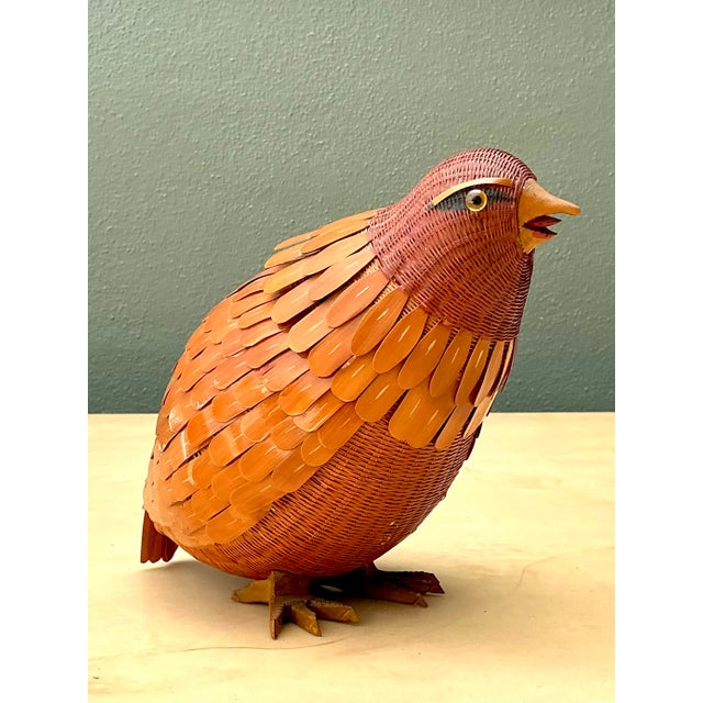 Vintage Shanghai Weave Bird Basket For Sale - Image 4 of 12