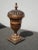 1980s Vintage Brown and Gold Ornate Urn Vase With a Lid ~ Synthetic Material For Sale - Image 5 of 13