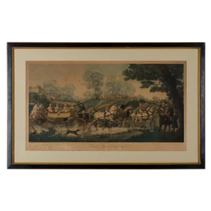 19th Century "Rendezvous De Chafsel" Lithograph by Carle Vernet