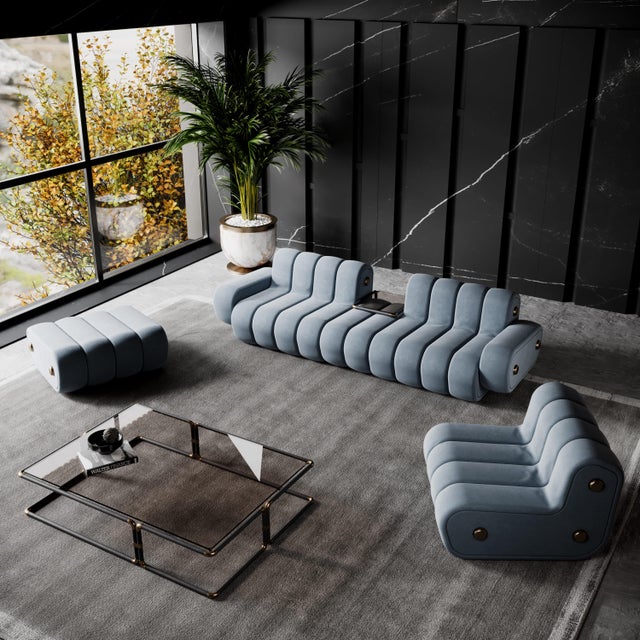 Dakota Ottoman by Porus Studio For Sale - Image 9 of 14