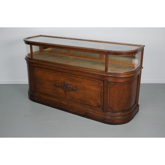 Antique Early 20th Century French Oak Jewelry Cabinet For Sale - Image 3 of 18
