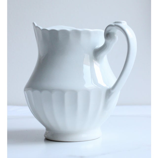 English English J. & G. Meakin Ironstone Classic White Milk Pitcher 8oz For Sale - Image 3 of 4