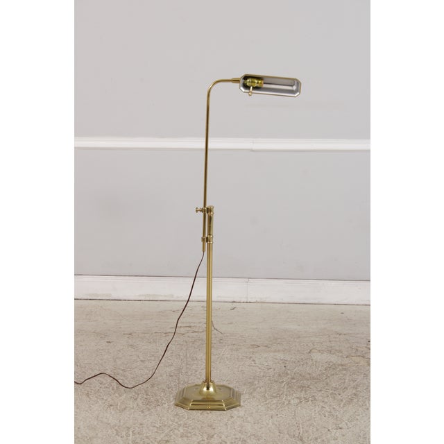 Mid-Century Modern 1980s Mid Century Modern Adjustable Brass Floor Lamp For Sale - Image 3 of 16