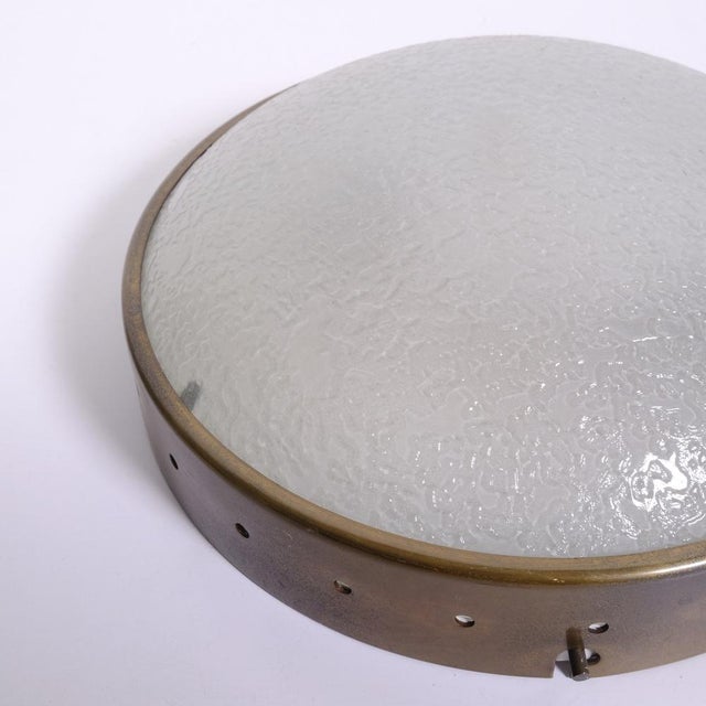 Vintage Glass and Metal Wall Lamps, 1940s, Set of 2 For Sale - Image 4 of 18