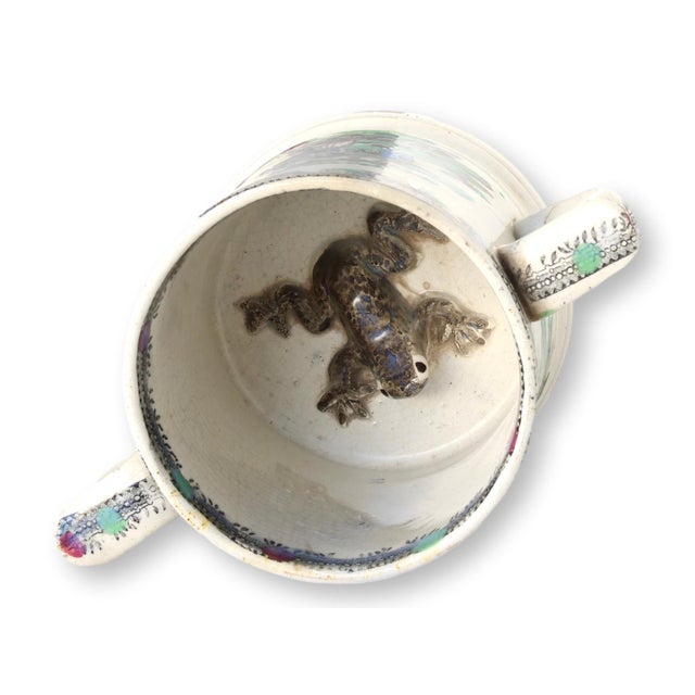Ceramic 1840s English Staffordshire Transferware Frog Mug For Sale - Image 7 of 8