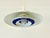 Large Vintage Danish Form-Light Pendant Lamp in White and Cobalt Blue, Denmark, 1970s For Sale - Image 18 of 18