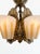 Art Deco Pristine Antique 1930s Art Deco Williamson Beardslee 5-Light Slip Shade Flush Mount For Sale - Image 3 of 14