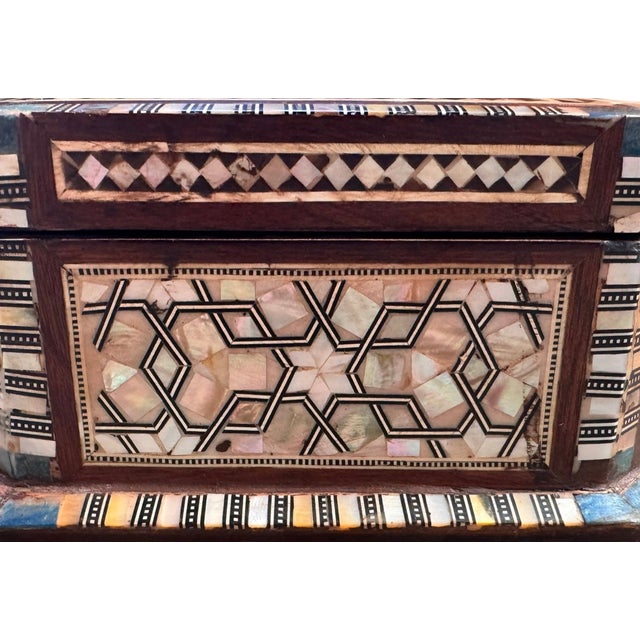 Brown Early 20th Century Magestic Syrian Inlaid Treasure Boxes For Sale - Image 8 of 17