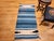Vintage Southwestern Area Rug, Handwoven Wool, Stripe Pattern, Blue, 3x5 For Sale - Image 9 of 12