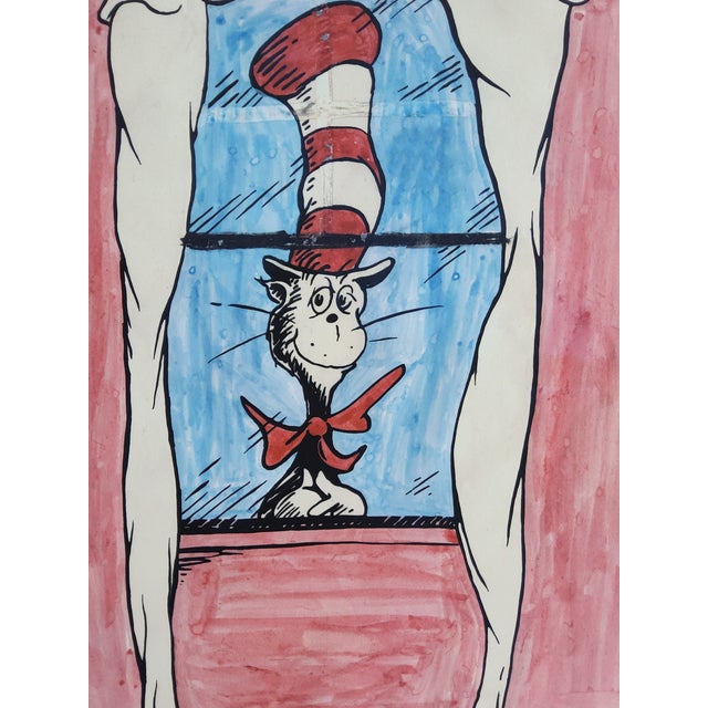 Red Dr Seuss Lithograph "The Cat" , 60th Anniversary" For Sale - Image 8 of 18